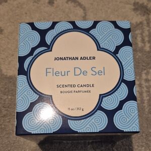 Jonathan Adler Blue and White Scented Candle New In Box 11 Oz.
